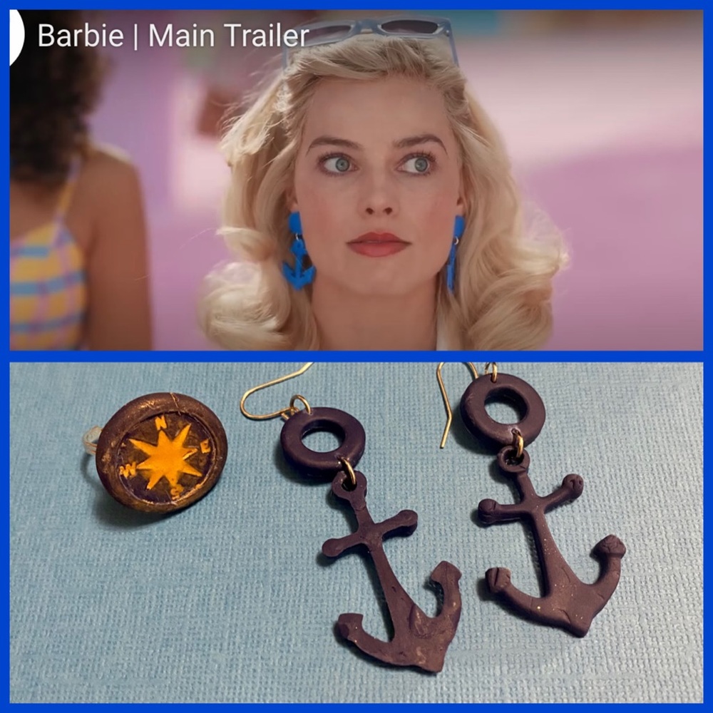 Handcrafted Set - Adjustable Ring And Earrings - image 1